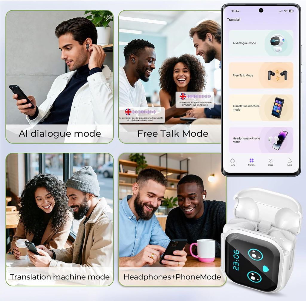 TranslaPro – AI Translation Smart Headphones
