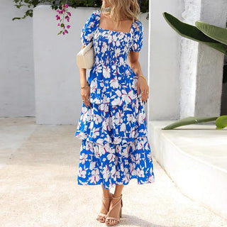 BloomBelle – Vintage Floral Smocked Dress