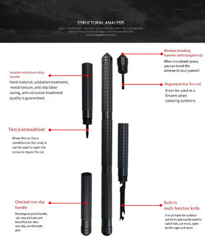 Multi Purpose Explorer Trekking Pole marnetic