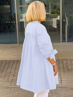 FlowLine – Women’s Long Cotton Swing Shirt Jacket