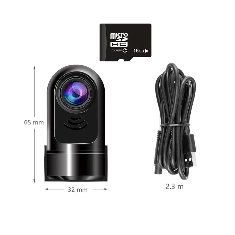 DriveVista – 1080P 360° Rotating Mini ADAS Dashcam