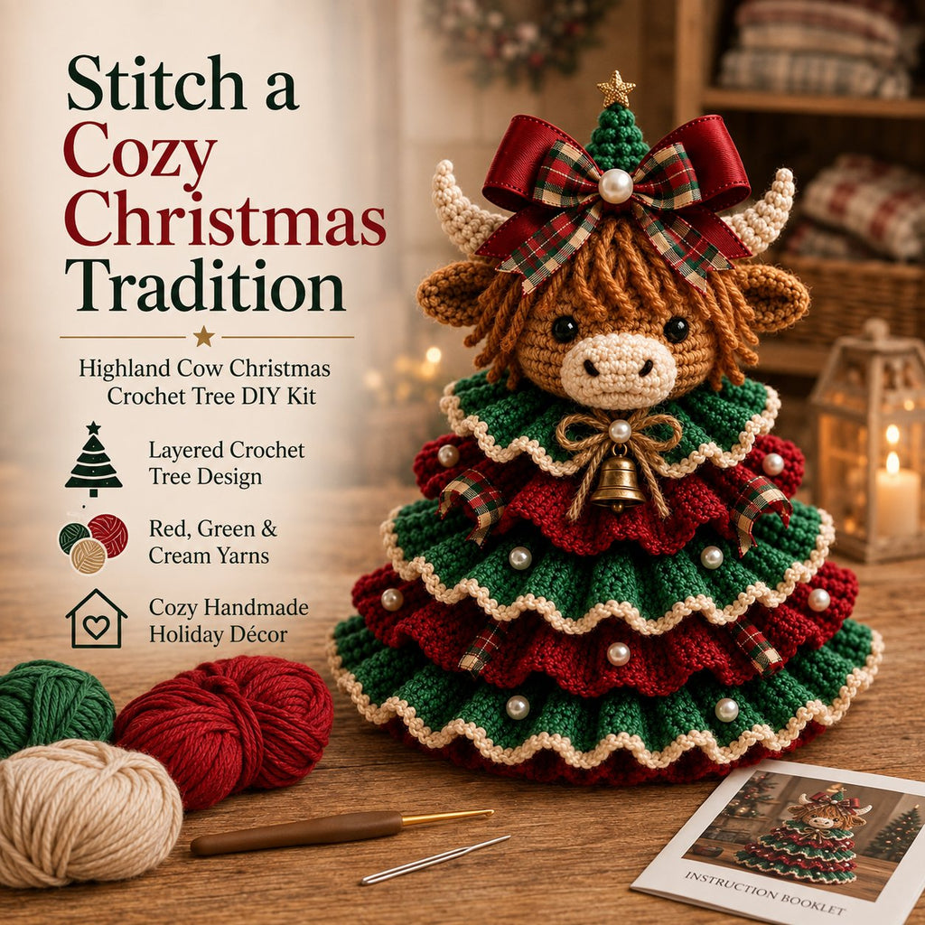 FestiveKnot – DIY Christmas Tree Animal Crochet Kit