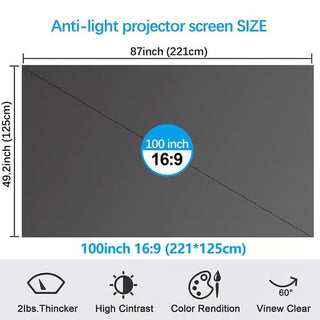 BrightShield – Anti-Light Home Theater Screen (16:9)