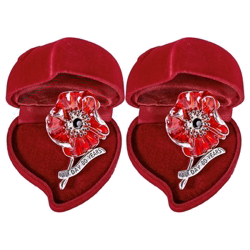 VictoryBloom – VE Day 80th Anniversary Poppy Brooch