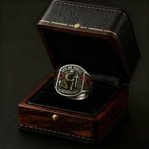 🔥Last Day 60% OFF🌹 2026 Remembrance Soldier Ring💍Lest We Forget — Honoring the Fallen