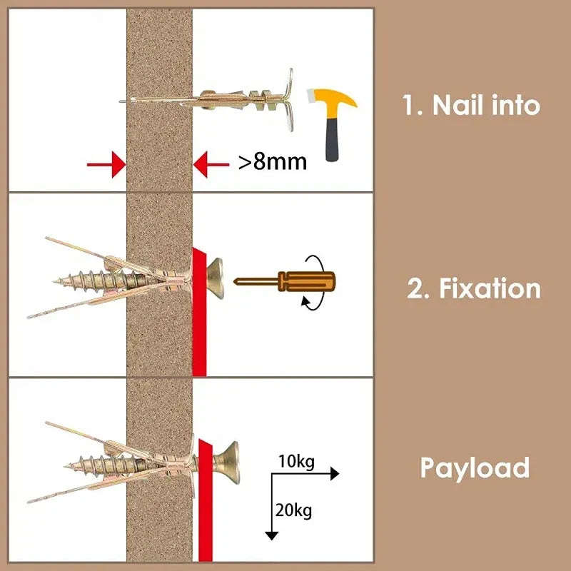 ScrewHold – Self Drilling Wall Mount Kit