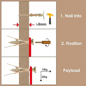 ScrewHold – Self Drilling Wall Mount Kit