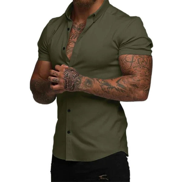 StrideFit – StretchTech Slim Shirt for Work & Workout