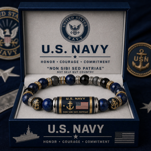 🇺🇸 Last Day Promo: 49% OFF - ⚓U.S. Navy Non Sibi Sed Patriae Tribute Beaded Bracelet