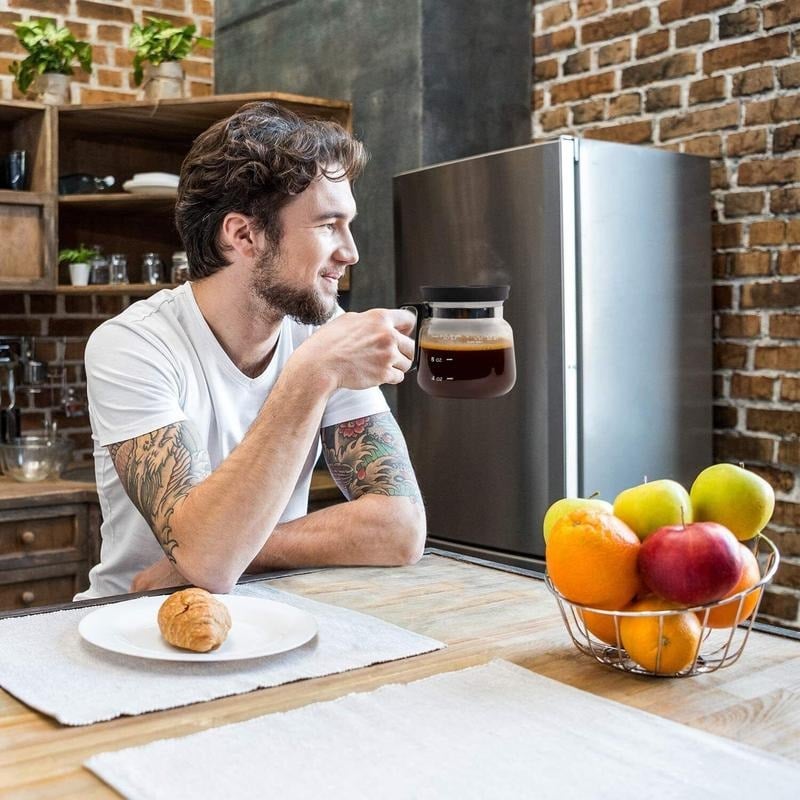 BrewVista – Coffee Pot Style Glass Mug