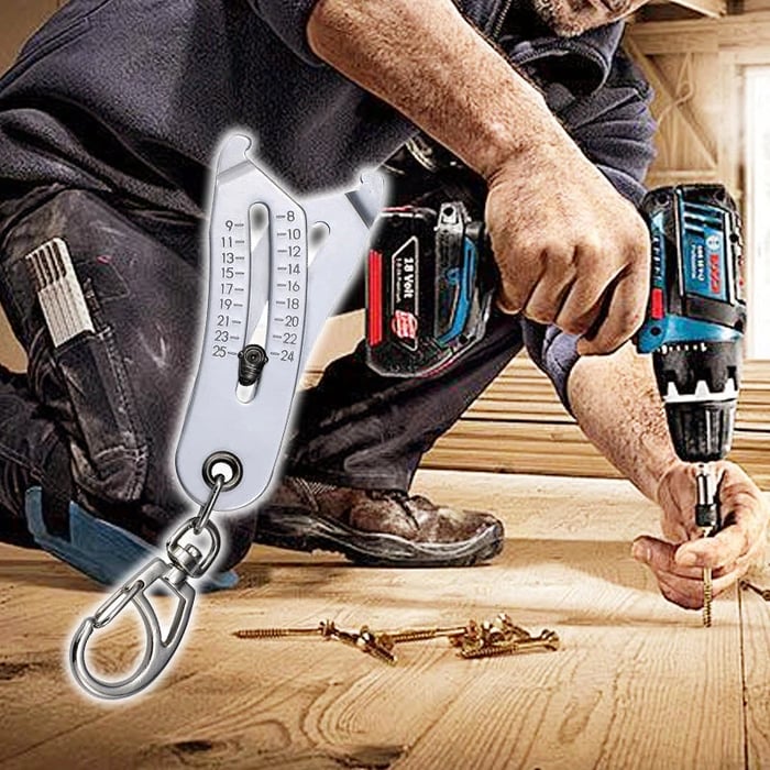 ThreadMate – Compact Thread Size Measuring Keychain