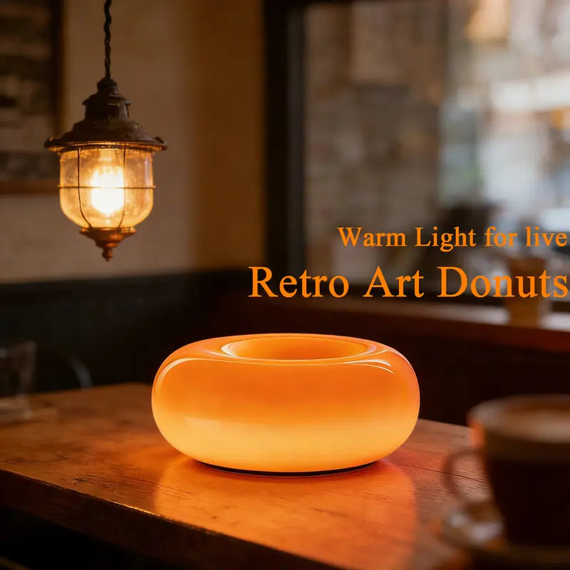 GlowNest – Touch-Control Doughnut Ambient Lamp