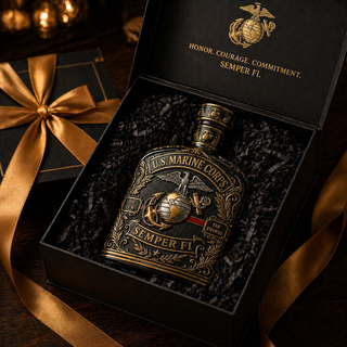 U.S. Marine Corps Semper Fi Commemorative Whiskey Decanter -✈️ BUY 2 FREE SHIPPING