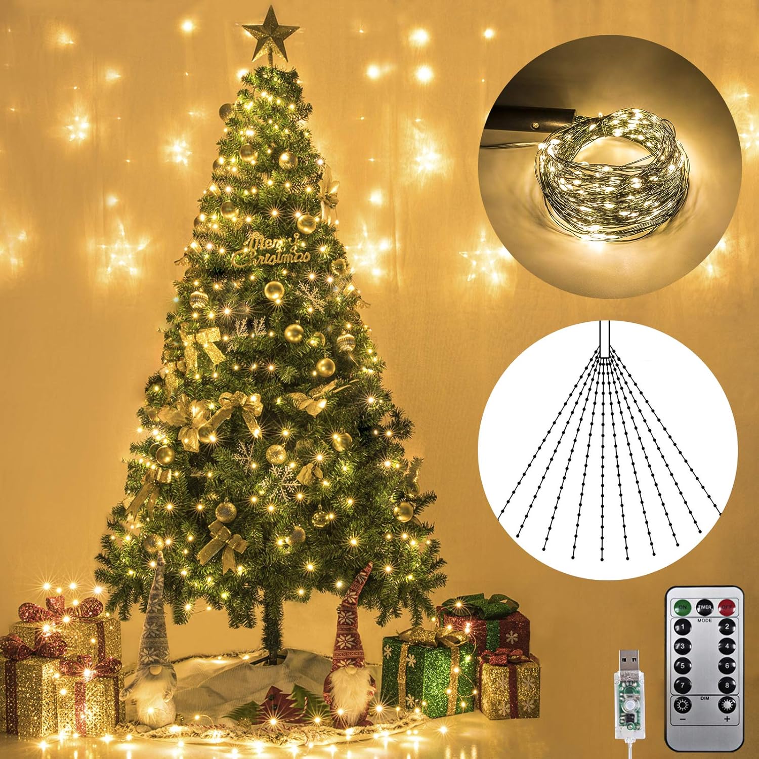 🔥 Only $9.9 🔥 TwinkleWave - 8 Modes LED Christmas Lights