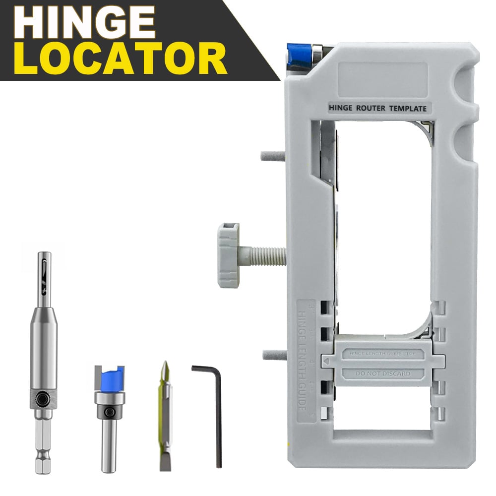Door Hinge Router Template - Gray