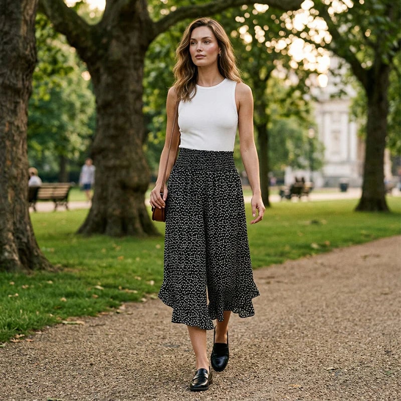 👖Women's Flowy High Waist Wide-Leg Pants – Slimming, Comfy & Chic🌺