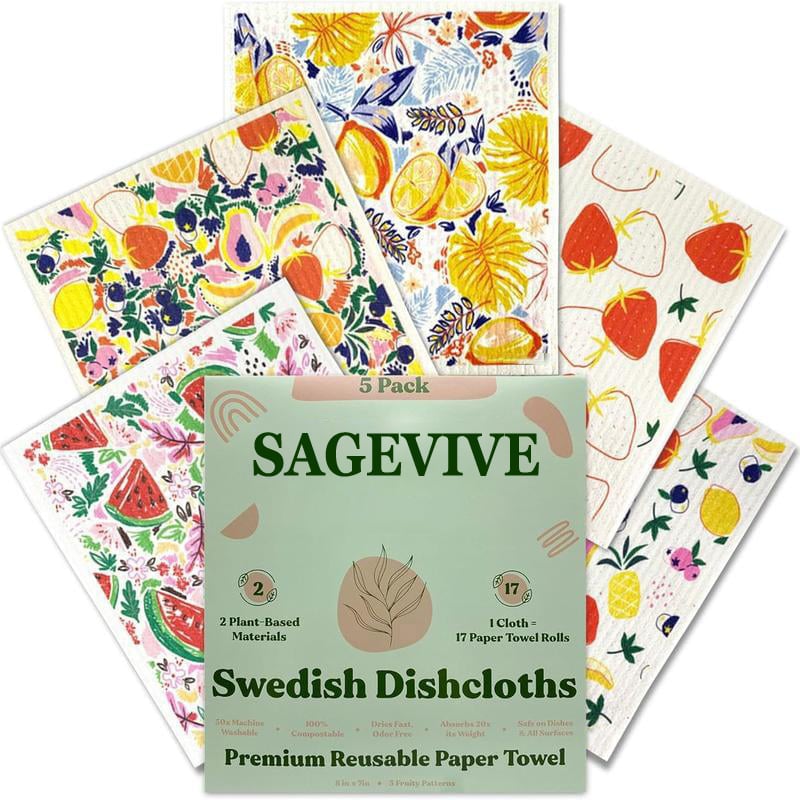 FreshFiber - Ultra-Absorbent Swedish Dishcloth Set