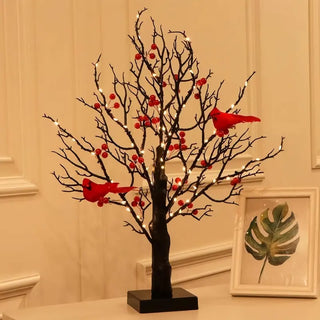 CardinalGlow – Vintage Lighted Holiday Tree Set