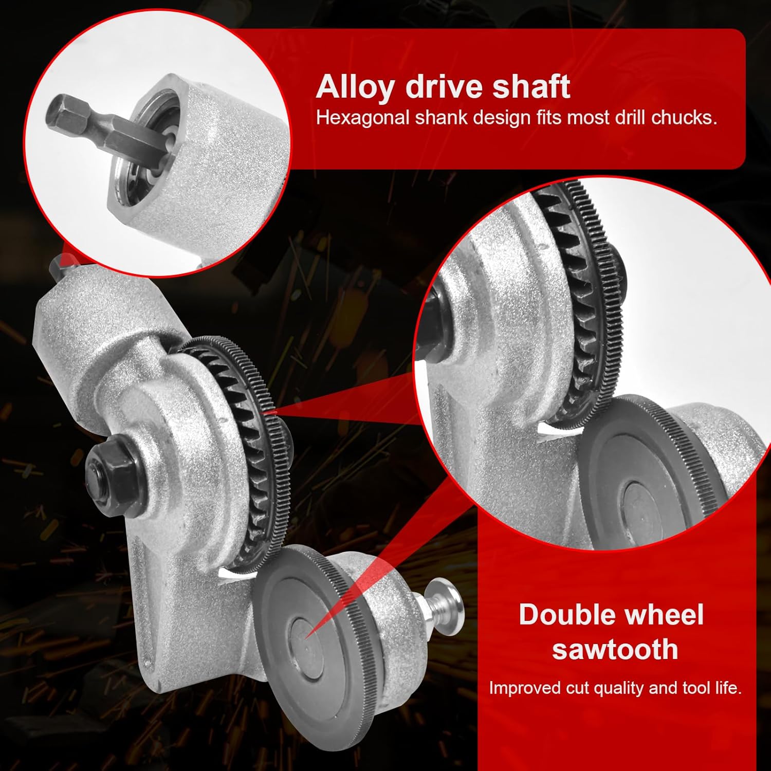 🔥Last Day 50% OFF -  Sheet Metal Cutter Drill Attachment 🛠️