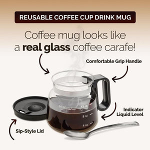 BrewVista – Classic Glass Coffee Mug