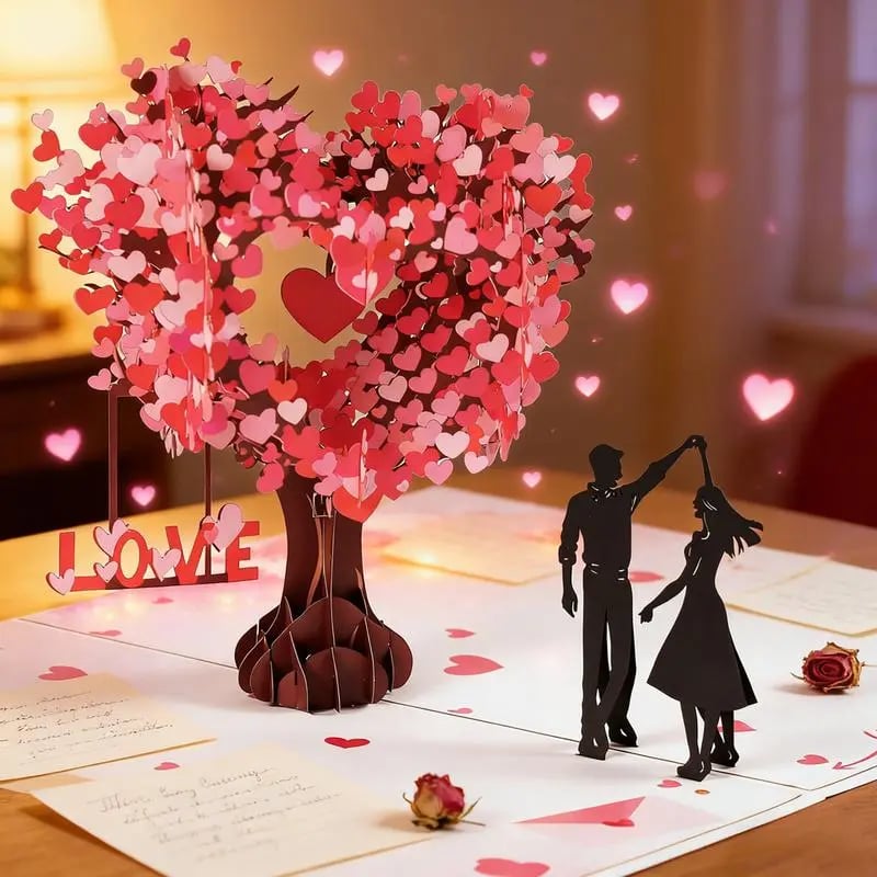 HeartNest – 3D Pop-Up Anniversary Card for Couples