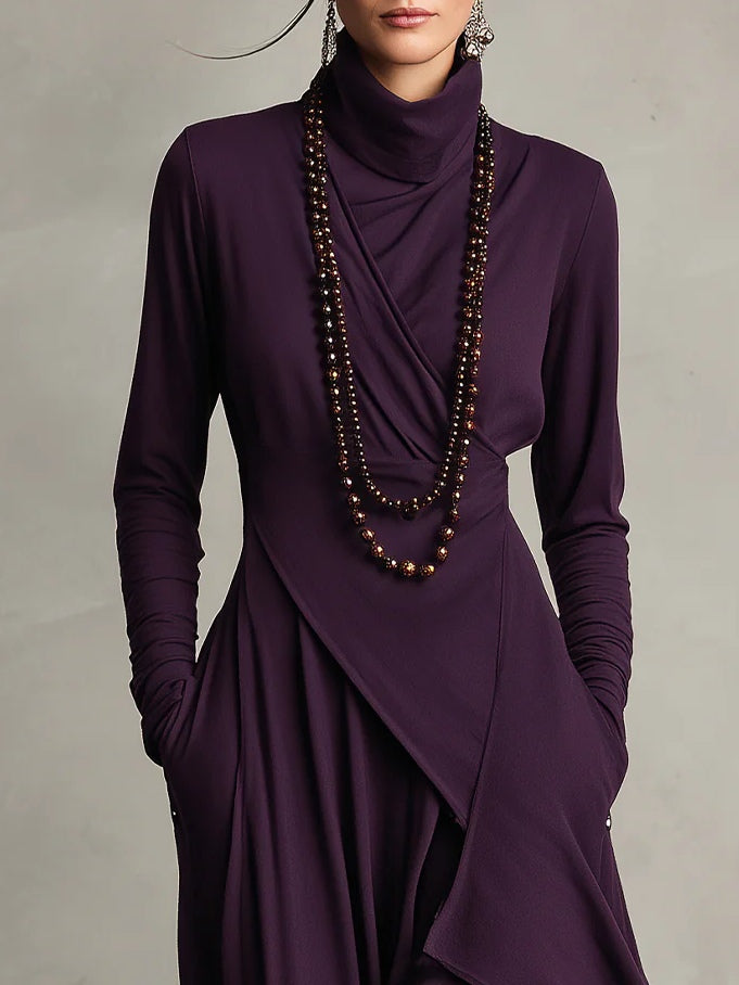 Serenique – Sophisticated Asymmetrical Maxi Dress