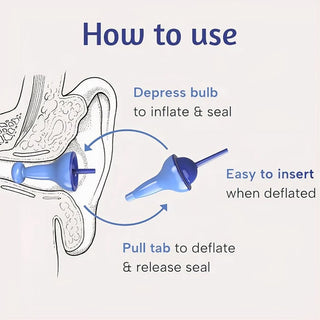 AquaMute - Noise & Water Shielding Inflatable Earplugs