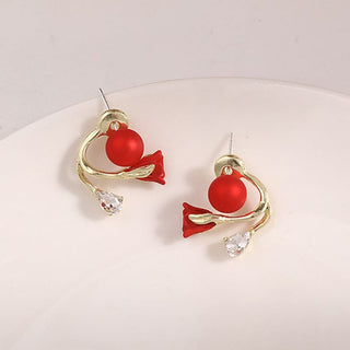 🌷$9.99🌷 - Stylish red tulip flower earrings
