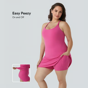 SculptEase – Shaping Backless Sports Dress with Bathroom Friendly Design