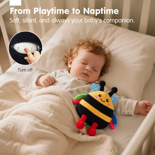 Crawling Musical Dancing Bouncing Learning Bee Plush,Abeja que baila/Abeja que canta/ Interactive,48 Songs & Repeat what you say,Tummy Time Toy infant toy for Birthday 0-3 Months/6-12 Months,Cute Gifts Play