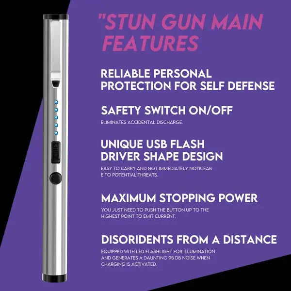 Tactical HIGH Power Stun Pen For Self Defense marnetic