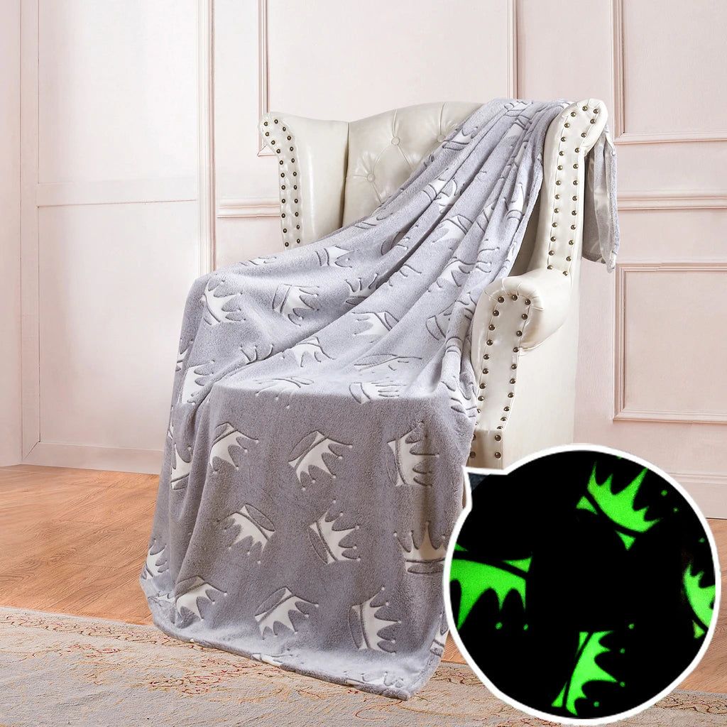 StellarDreams - Luminous Plush Velvet Galactic Blanket marnetic