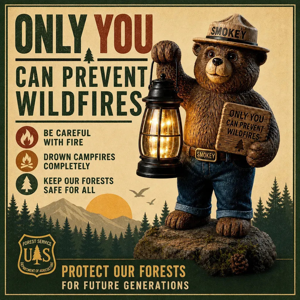 LandCharm– Solar Bear Garden Lantern Decor