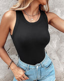 EaseWear – Casual Round Neck Ribbed Bra