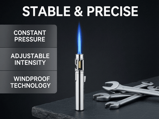 Portable Torch Lighter-🔥 1300℃ of Pure Power – Windproof, Refillable & Ready for Anything! 💨🍳🏕️