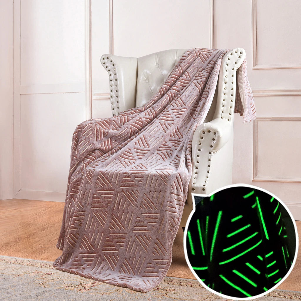 StellarDreams - Luminous Plush Velvet Galactic Blanket marnetic