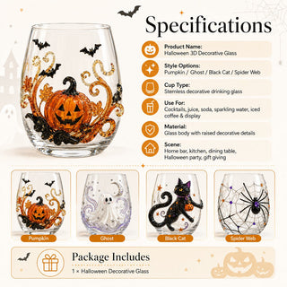 SpookySip – Artisan Halloween Drinking Glass