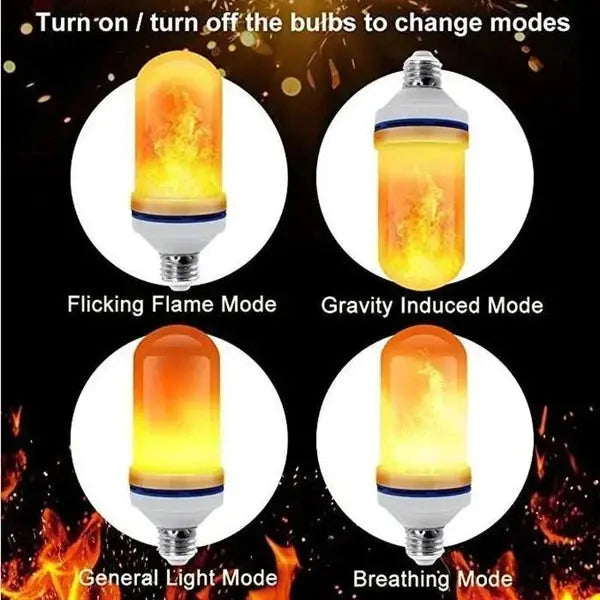 LED Flame Light Bulb marnetic