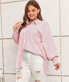 LUXE - Breezy Striped Tunic Shirt