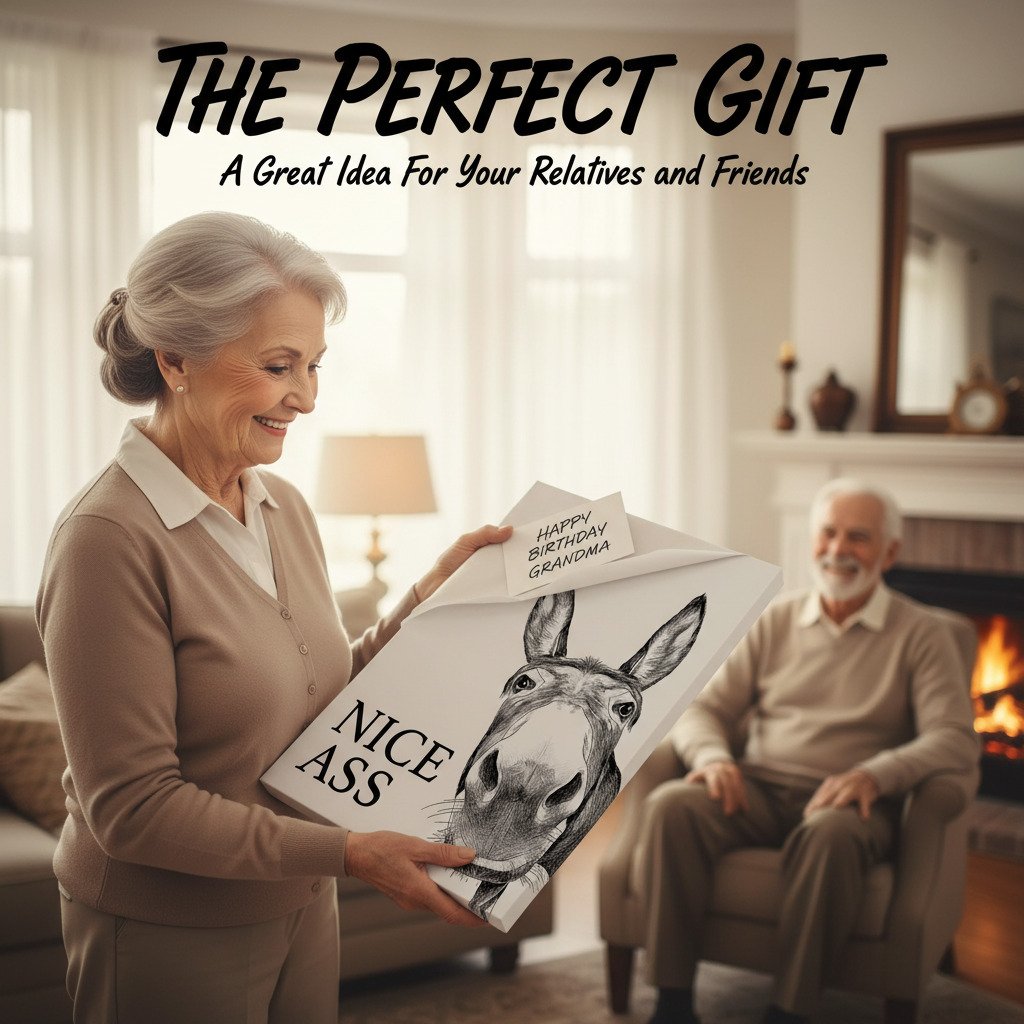 The Mischievous Mule - Comical Canvas Art