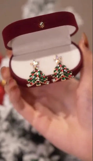Joyful Evergreen Christmas Tree Earrings marnetic