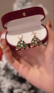 Joyful Evergreen Christmas Tree Earrings