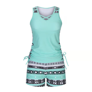BreezeEase – Bohemian Tankini Swim Set