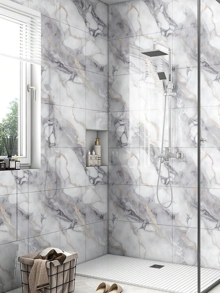 OpulentWall - Marble-Inspired Self-Adhesive Tiles