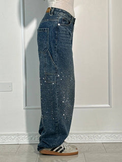 NovaDenim - Balloon Fit Sparkle Jeans – Statement Streetwear