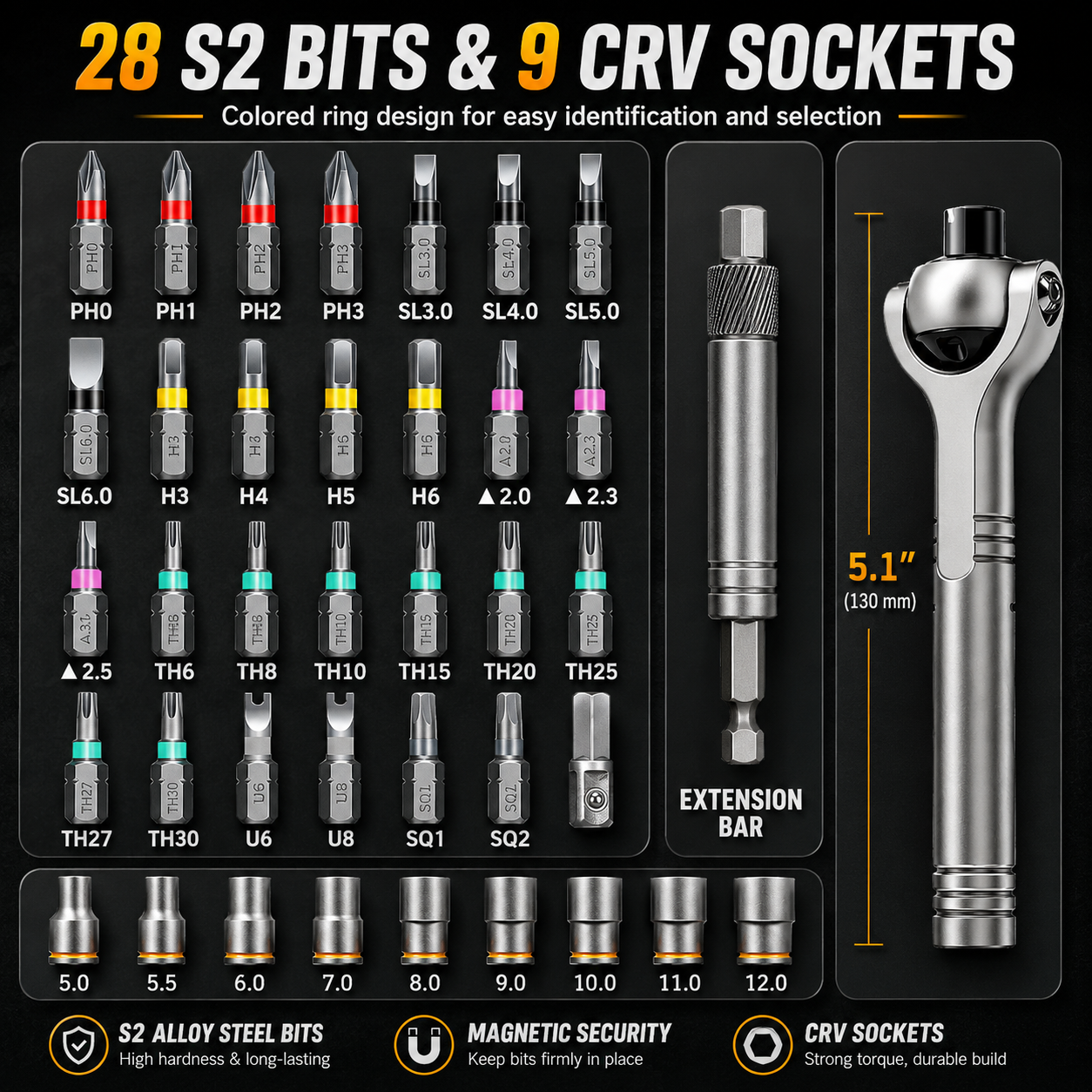 TorquePro – 40-in-1 Ratchet Screwdriver Set