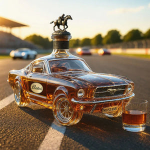 Elegant Mustang Whiskey Bottle – Minimalist Design for Home Bar