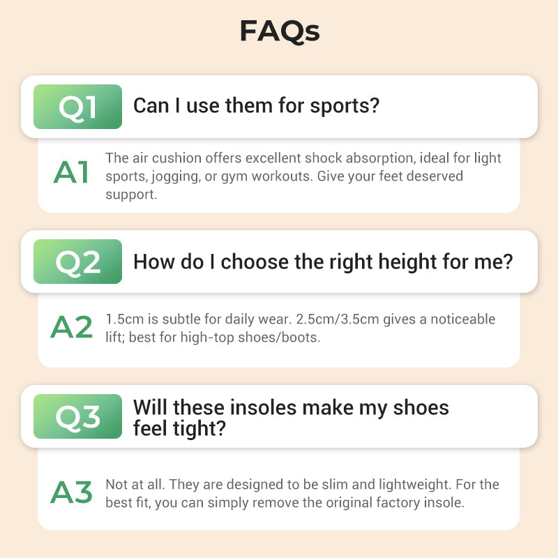 StepLift – Air Cushion Height Insoles