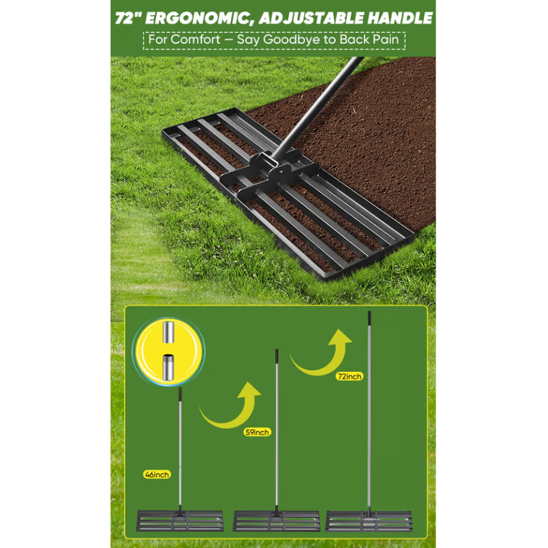 TurfTamer – Heavy Duty Lawn Leveling Rake