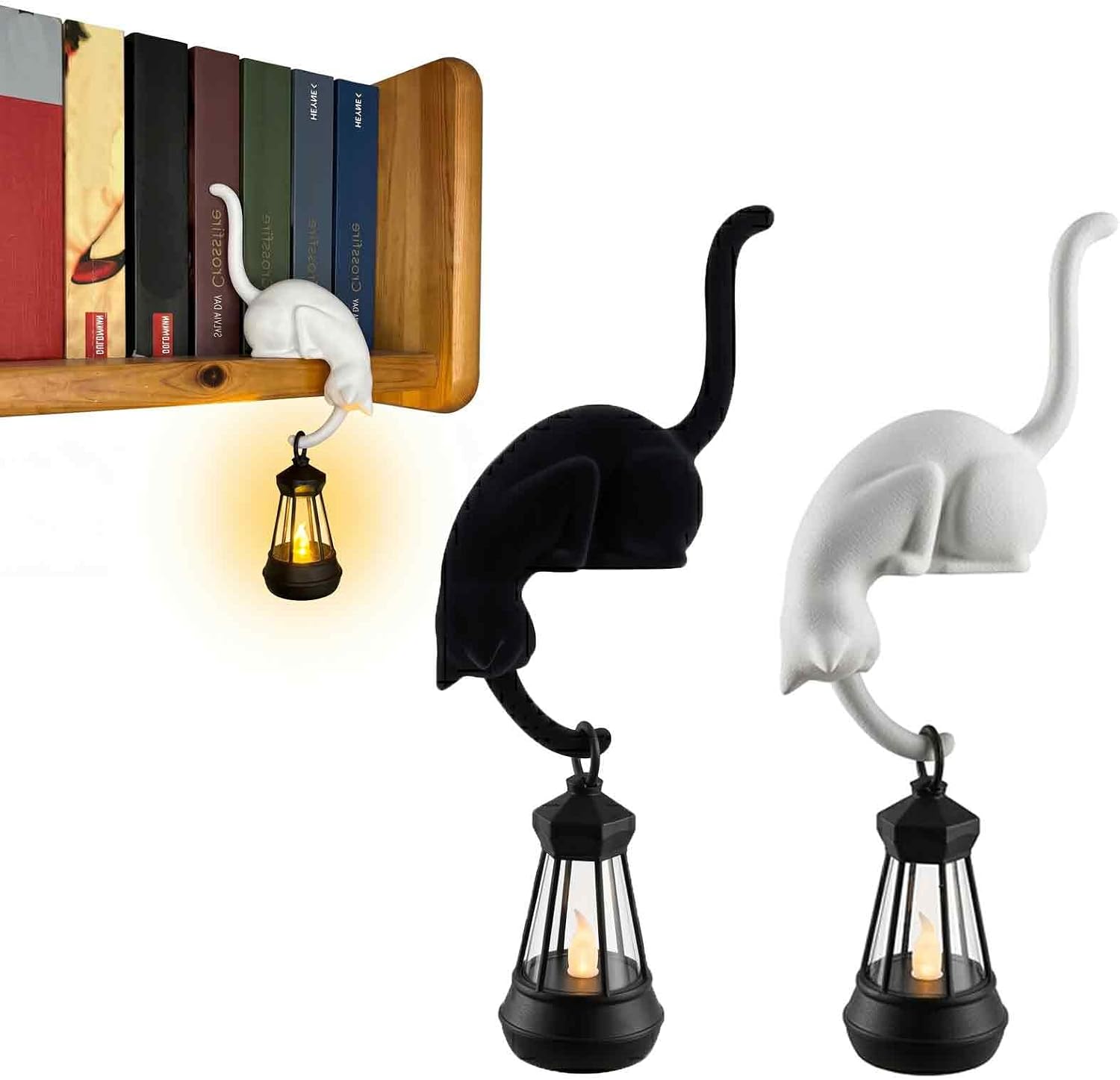 WhiskerGlow – Warm LED Cat Shelf Night Light